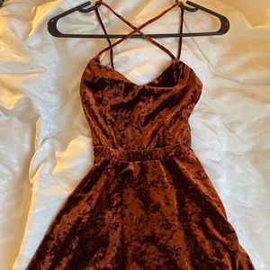 URBAN OUTFITTERS XS Rust Brown Dress